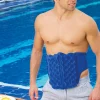 Composé de tissu synthétique, la ceinture double usage contient un gel qui maintient la température.